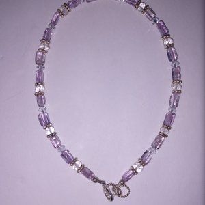 Lavender Color Anklet Purple Beaded Ankle Bracelet 11.25 Inches Handmade